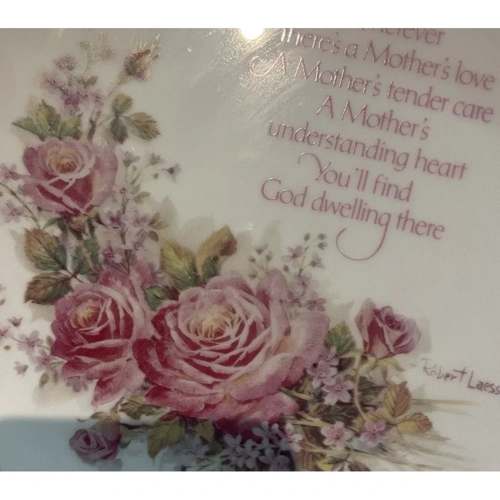 Mother's Day Roses Commemorative Edition 1976 Happy Mother's Day Porcelain Plate